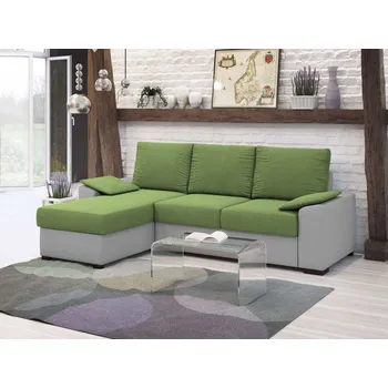 Sedací souprava Rohová rozkládací sedačka LOCUS zelená-šedá - SAWANA 31 + SAWANA 21