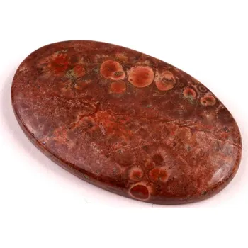 Korálek Kabošon Poppy Hill Jasper č.4370 (40x24x5mm)