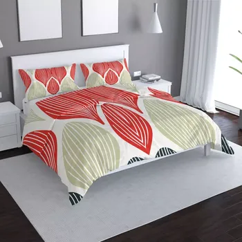 Povlečení Saténové povlečení Hravé šedesátky - Sablio - 140x220 / 90x70