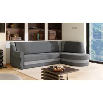 Sedací souprava Rohová rozkládací sedačka PRESTON šedá-světlešedá - SAWANA 21 + SAWANA 84