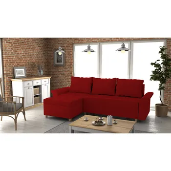 Sedací souprava Rohová rozkládací sedačka LENOX červená - SAWANA 13