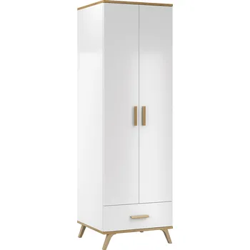 Obývací stěna Skříň RALF 05 Bílá + dub artisan