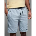 Ombre Clothing Sportovní modré teplákové kraťasy V1 SRSK-0138