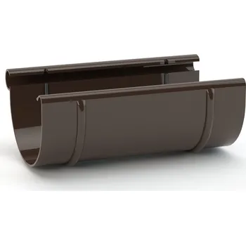 okap Plastová spojka žlabu PVC 100 mm HNĚDÁ (Spojka žlabu PVC 100 mm)