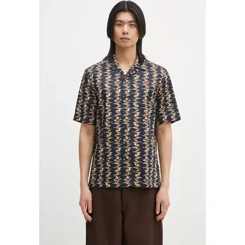 Pánská košile Bavlněná košile Fred Perry tmavomodrá barva, regular, M9629.608, M, 59X