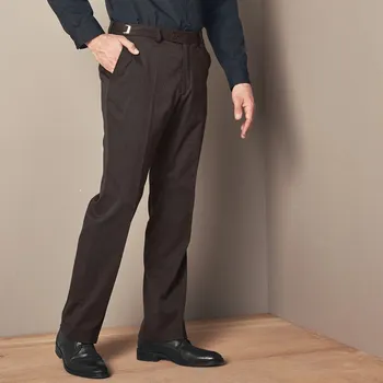 Dámské kalhoty Kalhoty s podílem vlny, nastavitelný pas oříšková 42