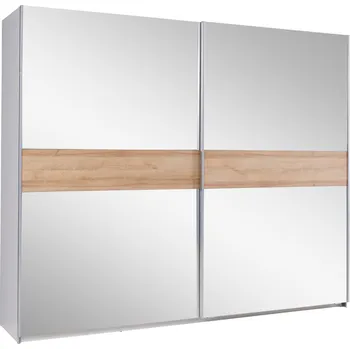 Šatní skříň Šatní skříň LUX 24 dub riviera / zrcadla
