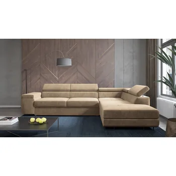 Sedací souprava Rohová rozkládací sedačka ALFI béžová - MONOLITH 04