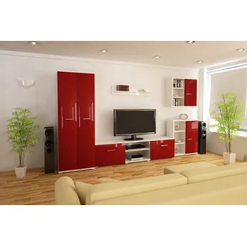 Obývací stěna Obývací sestava FIGO A - Červený lesk