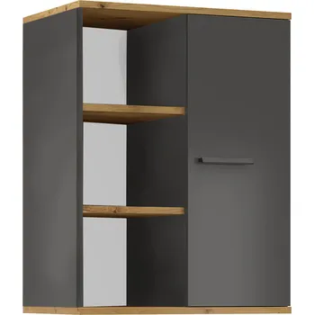 Obývací stěna Skříňka visící RALF 03 Grafit + dub artisan