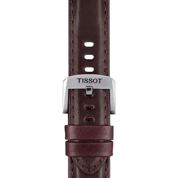 Řemínek na hodinky Tissot řemínek originál hnědá 20mm kůže T852.046.836