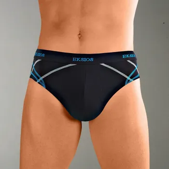 Boxerky Sada 6 slipů s kontrastním prošitím a pohodlným pasem černá+šedá 69/76