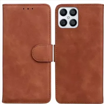 Pouzdro na mobilní telefon TT-TopTechnology Kožené pouzdro Honor X8 hnědé, brown řada CLASSIC