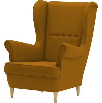 Křeslo Křeslo ušák KING II Hořčicový - MALMO 41 - VÝPRODEJ (zbývá 11 ks)