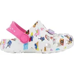 Dětské pantofle Coqui LITTLE FROG TLAPKOVÁ PATROLA 23/24 Bílá, Růžová, Mix