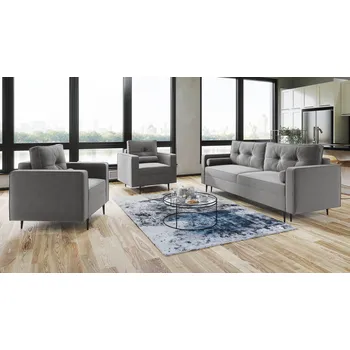 Sedací souprava Sedací souprava MELVILE 3+1+1 světlešedá - MONOLITH 84 Sedací soupravy 3+1+1