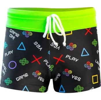 Dětská móda Chlapecké plavky AXONE GAMES 134 Mix, Reflexní neon