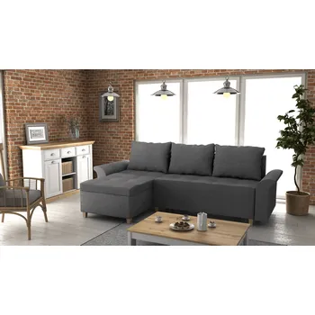 Sedací souprava Rohová rozkládací sedačka LENOX šedá - SAWANA 21