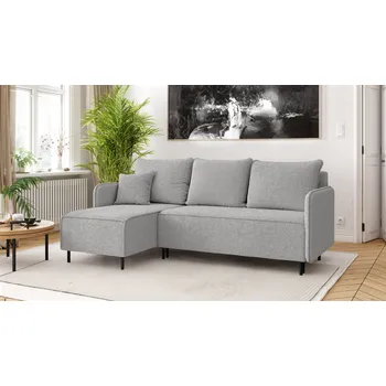 Sedací souprava Rozkládací rohová sedačka FLUFFY šedá