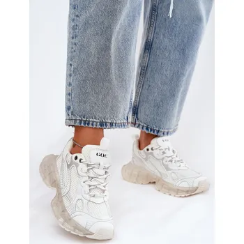 Dámské tenisky Dámské Kožené Tenisky GOE RR2N4081 Barva: Béžová, Velikost: 39