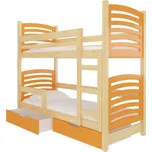 Dřevěná patrová postel Osuna adrk barevné provedení: borovice_pomeranč