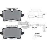 Sada brzdových destiček, kotoučová brzda BENDIX Braking BPD1531