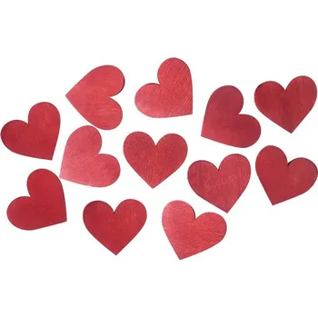 Dřevěné srdce 3,5 cm 12 ks 3997