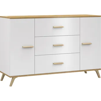 Komoda Komoda RALF 10 Bílá + dub artisan