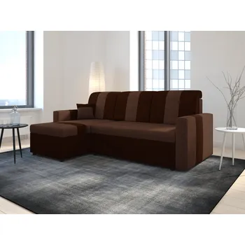 Sedací souprava Rohová rozkládací sedačka MERANO světlehnědá-tmavěhnědá - SAWANA 25 + SAWANA 16