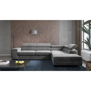 Sedací souprava Rohová rozkládací sedačka ALFI světlešedá - MONOLITH 84