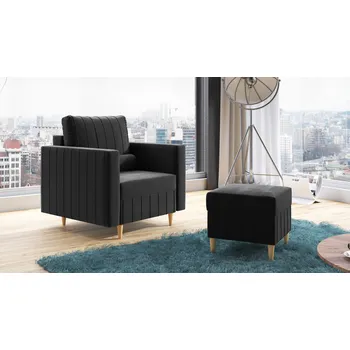 Křeslo Křeslo MIA šedé - DREAM VELVET 202.13