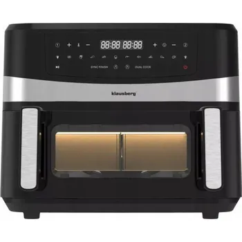 fritéza Klausberg DVOUKOMOROVÁ FRITÉZA 9L 1750W VZDUCHOVÁ FRITÉZA KLAUSBERG KB-7717