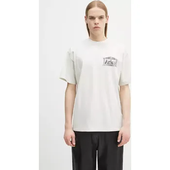 Pánské tričko Bavlněné tričko Aries Aged Ancient Temple SS Tee béžová barva, s potiskem, AR6003103, S, 01X