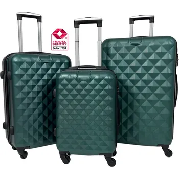 Nastrojan Sada cestovních kufrů 3 ks na 4 kolečkách - 050 mátová