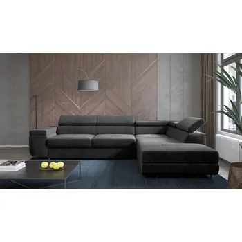 Sedací souprava Rohová rozkládací sedačka ALFI tmavěšedá - MONOLITH 92