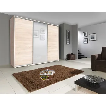 Šatní skříň Šatní skříň SILVER 255 dub sonoma / zrcadlo