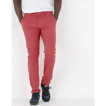 Chino kalhoty ze strečového kepru, střih s tvarovaným pasem, speciálně pro plnější postavu korálová 54