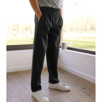 Dámské kalhoty Moltonové volnočasové rovné kalhoty s pružným pasem černá 40/42