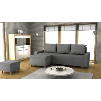 Sedací souprava Rohová rozkládací souprava CARTER šedá - SAWANA 21