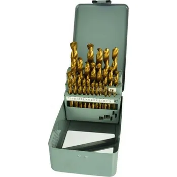 Příslušenství k nářadí GEKO Vrtáky do kovu v kovové krabičce, sada 28ks, 1,5-13mm