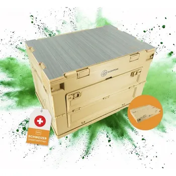 Outdoorové zavazadlo Bedna skládací úložná Flexbox 50L PÍSKOVÁ