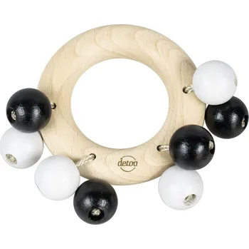 Kroužek kuličky černobílý