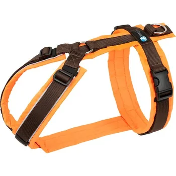 Postroj pro psa annyx postroj Protect svítivě oranžová/hnědá XXS
