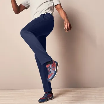 Pánské kalhoty Blancheporte Rovné moltonové kalhoty nám. modrá 68/70