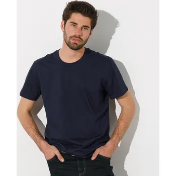 Pánské oblečení Tričko s kulatým výstřihem a krátkými rukávy nám.modrá 97/106