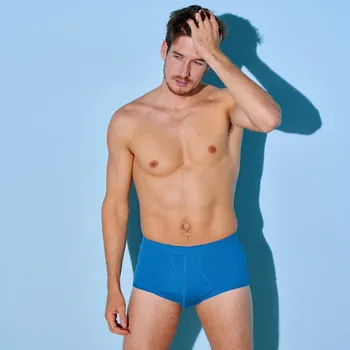 Boxerky Sada 3 otevřených slipů s vyšším pasem modrá 117/124