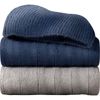 Pánské ponožky Sada 2 párů ponožek se širokým lemem nám.modrá+světle šedá 43-46