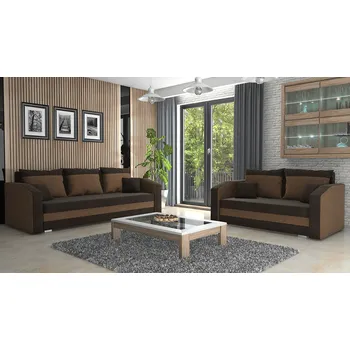 Sedací souprava Sedací souprava FABIO 3+2 tmavěhnědá-světlehnědá Sedací soupravy 3+2