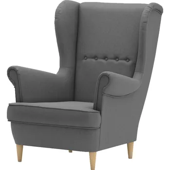 Křeslo Křeslo ušák KING II tmavěšedý - MALMO 95