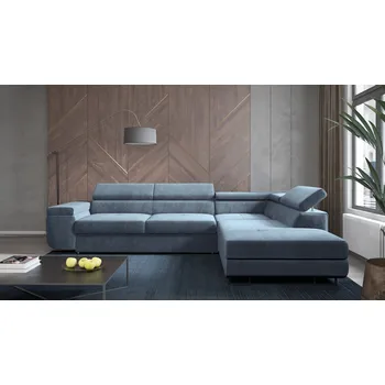 Sedací souprava Rohová rozkládací sedačka ALFI světlemodrá - MONOLITH 70